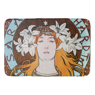 Alfombrilla De Baño Alphonse Mucha Sarah Bernhardt Vintage Art Nouveau