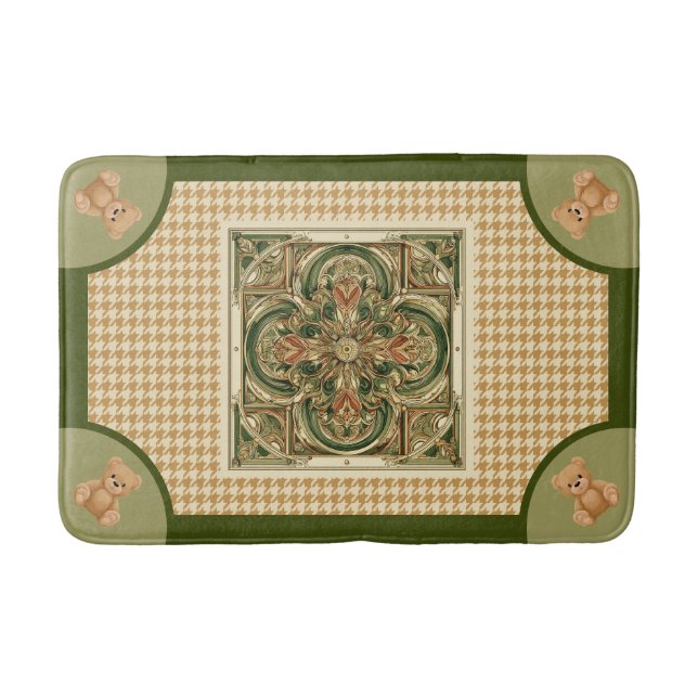 Alfombrilla De Baño Alto Houndstooth, (Anverso)