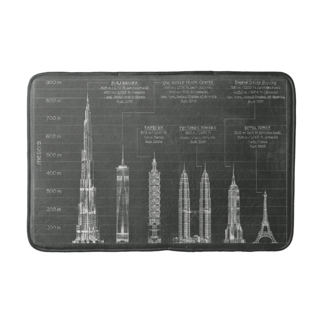 Alfombrilla De Baño Alturas arquitectónicas (Anverso)
