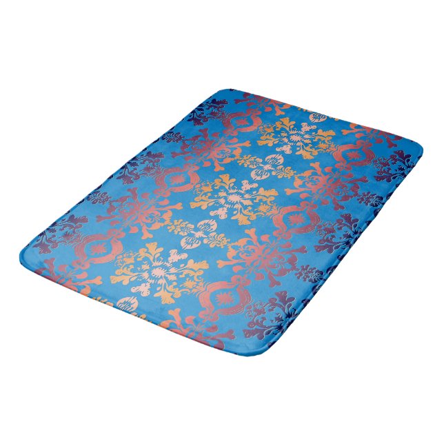 Alfombrilla De Baño Amanecer sobre Blue Sky Royal Damask (Angular)