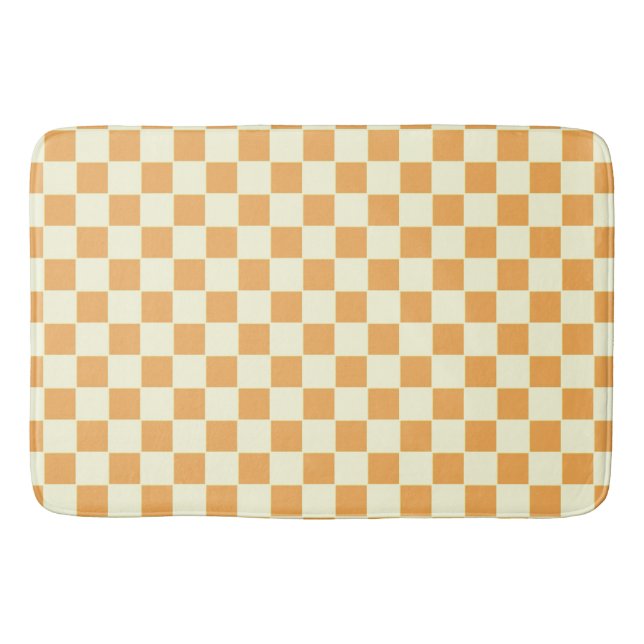 Alfombrilla De Baño amarillo a cuadros (Anverso)