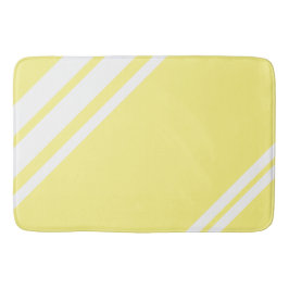 Alfombrilla De Baño Amarillo claro : Líneas modernas en blanco