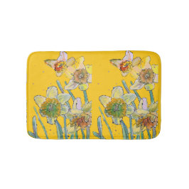 Alfombrilla De Baño Amarillo Daffodil daffodil flor floral Bath Mat