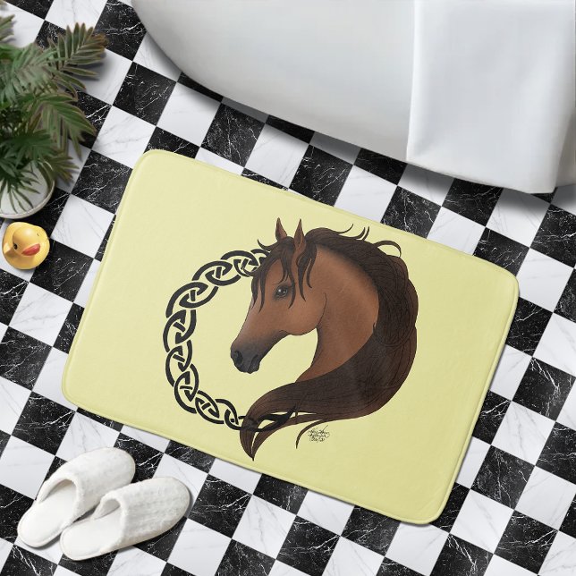 Alfombrilla De Baño Amarillo del caballo marrón celta (Subido por el creador)