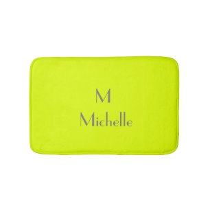 Alfombrilla De Baño amarillo fluorescente - personalizado