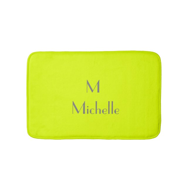 Alfombrilla De Baño amarillo fluorescente - personalizado (Anverso)