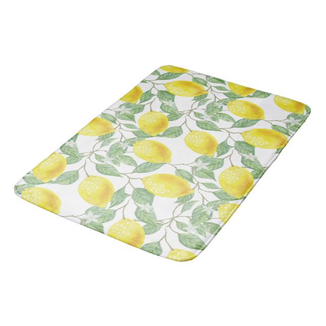 ALFOMBRILLA DE BAÑO AMARILLO LEMON FRESH PATTERN BATH MAT (Angular)