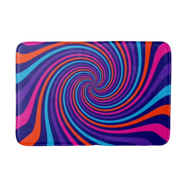 Alfombrilla De Baño Amazing Multicolored Swirl Design Customize This (Anverso)