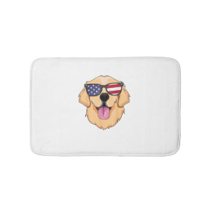Alfombrilla De Baño America Golden Retriever 4 de julio para hombres