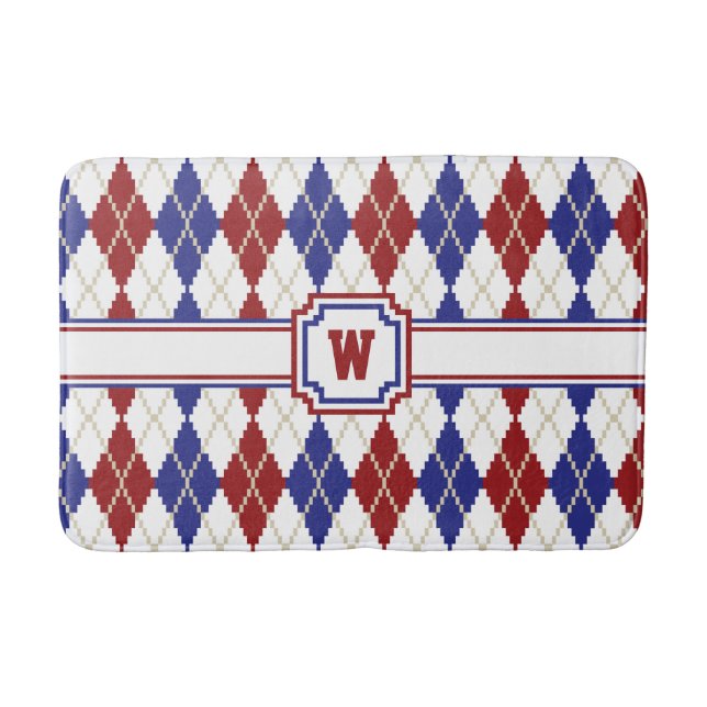 Alfombrilla De Baño Americana Argyle Bath Mat (Anverso)
