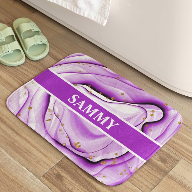 Alfombrilla De Baño Ametría púrpura personalizada Abstract Bath Mat (Subido por el creador)