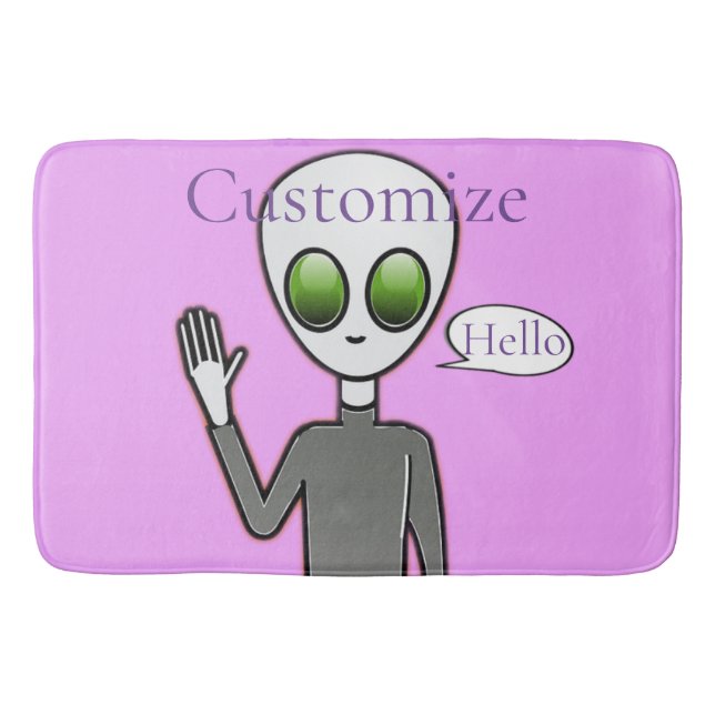 Alfombrilla De Baño Amigable Waving Alien Thunder_Cove (Anverso)