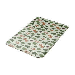 Alfombrilla De Baño Amigos del bosque natural Bebés Animales Árboles