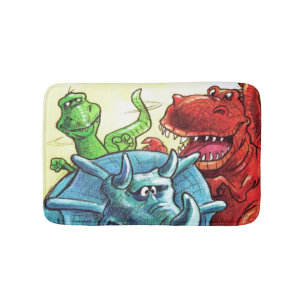 Alfombrilla De Baño Amigos del dinosaurio