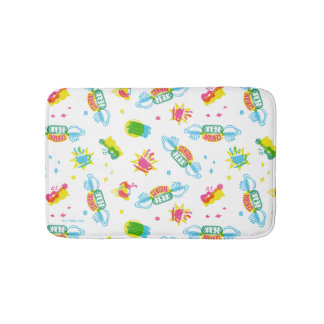 Alfombrilla De Baño AMIGOS™ | Patrón de Neón de Perk Central