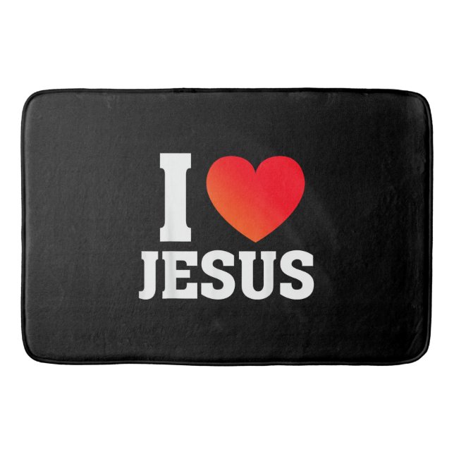 Alfombrilla De Baño Amo a Jesús (Anverso)