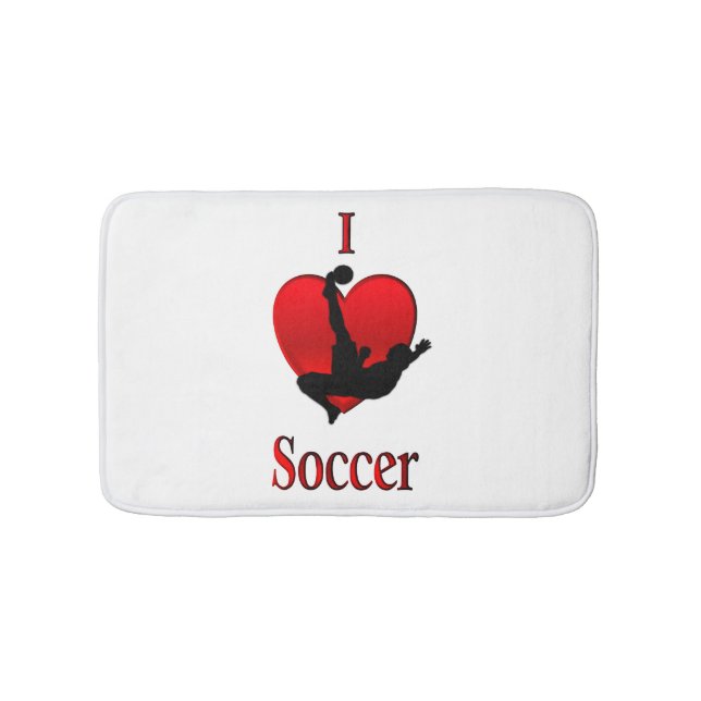 Alfombrilla De Baño Amo el fútbol (Anverso)