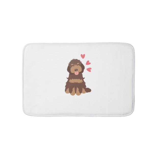 Alfombrilla De Baño Amor Chocolate Phantom Cockapoo Cavapoo Perro (Anverso)