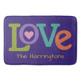 Alfombrilla De Baño Amor colorido nombre personalizado esteras de baño