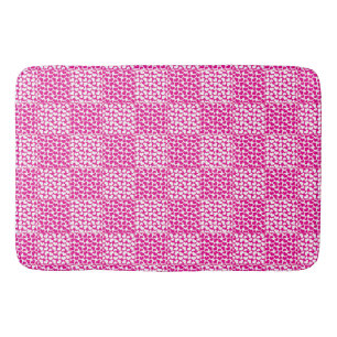 Alfombrilla De Baño Amor controlado en magenta y blanco