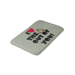 Alfombrilla De Baño Amor divertido de la emoji