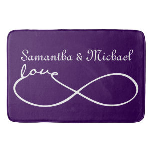Alfombrilla De Baño Amor infinito Lemniscate blanco + tu trasero.