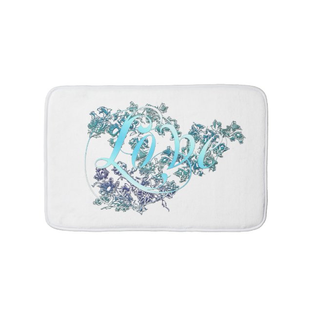 Alfombrilla De Baño Amor y flores (Anverso)