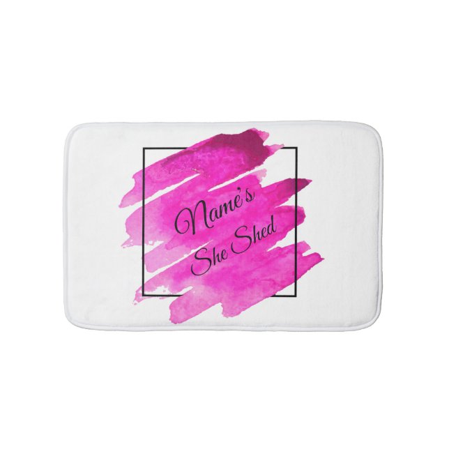 Alfombrilla De Baño Añadir nombre Editar texto que le quitó la barra d (Anverso)