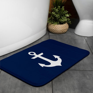 Alfombrilla De Baño Anclaje azul de la marina