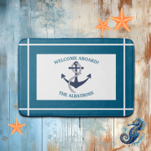 Anclaje de barca del patrón náutico del personaliz