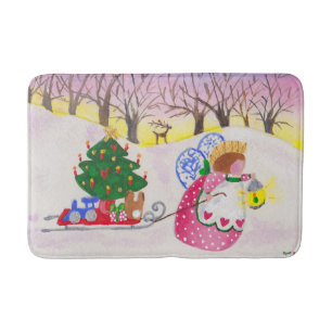 Alfombrilla De Baño Angel y Sled Bathmat