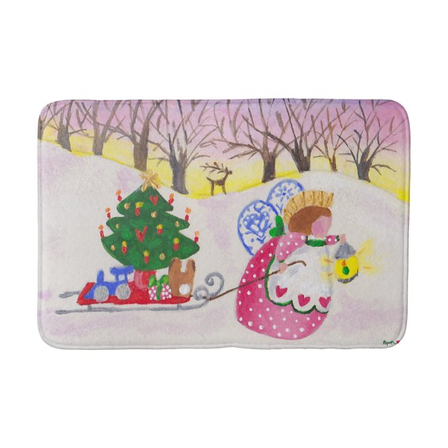 Alfombrilla De Baño Angel y Sled Bathmat (Anverso)