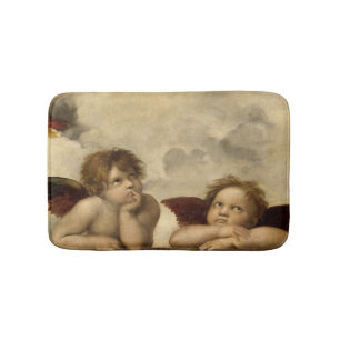 Alfombrilla De Baño Angels Cherubs Raphael Santi Sistine Madonna Sweet