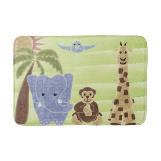 Alfombrilla De Baño Animales Cute Safari dibujados a mano