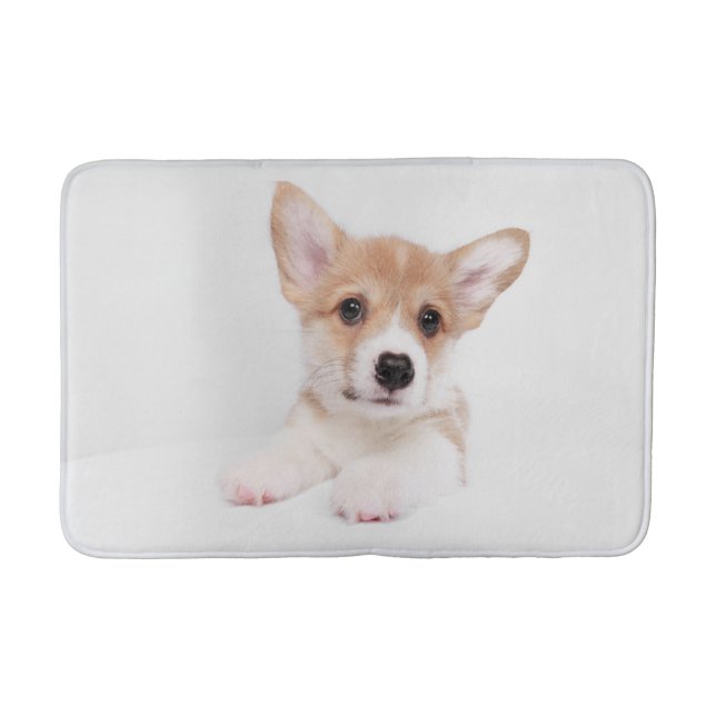 Alfombrilla De Baño Animales de bebé más afectados | Bebé dulce Corgi (Anverso)