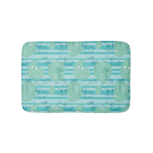 Alfombrilla De Baño Animales lindos que juegan con agua 1