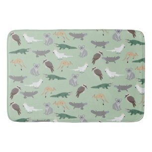 Alfombrilla De Baño Animales nativos australianos Eucalyptus Patrón Ve
