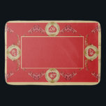 Alfombrilla De Baño Aniversario del Boda Rojo de Ruby 40/15<br><div class="desc">¿Buscando la batata adecuada por el 40 o 15 aniversario del boda? Entonces tal vez un bello,  coloreado de rubí,  adornado repito y rubí gráfico será sólo lo que les dé a ambos!</div>