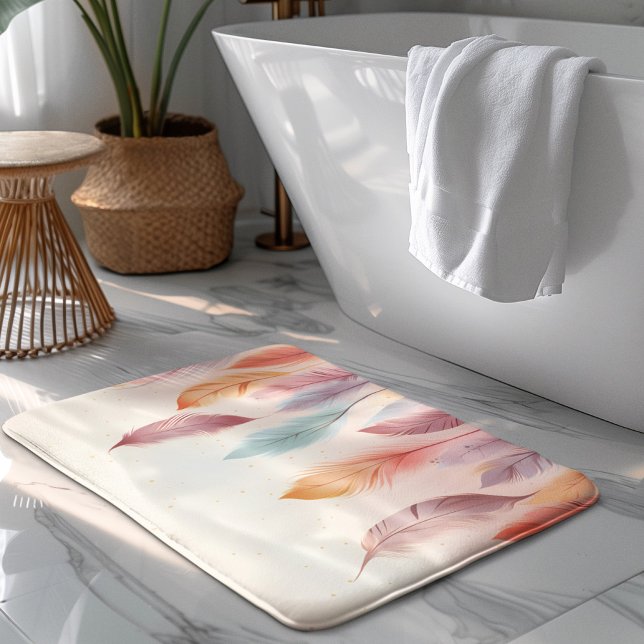 Alfombrilla De Baño Antecedentes de plumas nativas estadounidenses tri (Subido por el creador)