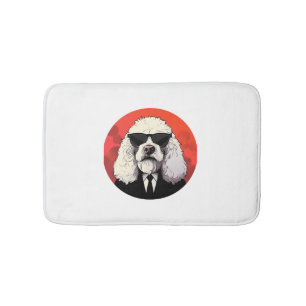 Alfombrilla De Baño Antiguo pastor inglés Dog Businessman