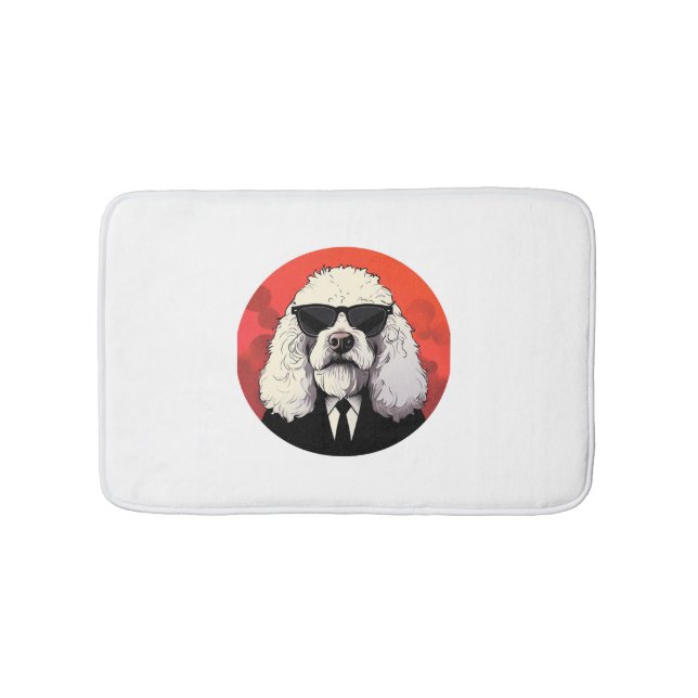 Alfombrilla De Baño Antiguo pastor inglés Dog Businessman (Anverso)