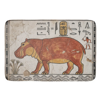 Alfombrilla De Baño Antiguo Reino Egipcio Nilo Hipopótamo