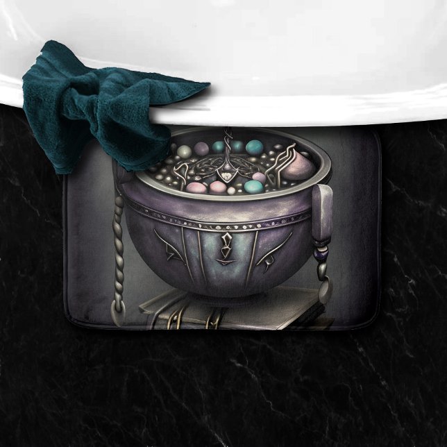 Alfombrilla De Baño Antique Steampunk Cauldron | Pila de libros de tex (Subido por el creador)