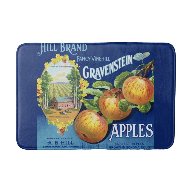 Alfombrilla De Baño Anuncio vintage de Apple (Anverso)