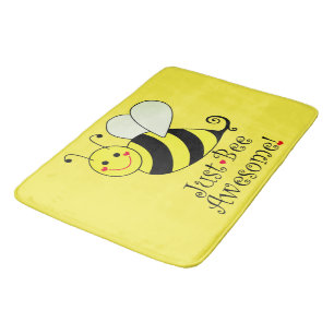 Alfombrilla De Baño Apenas el amarillo impresionante de la abeja