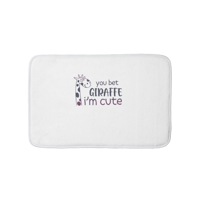 Alfombrilla De Baño Apostas a Giraffe que soy linda (Anverso)