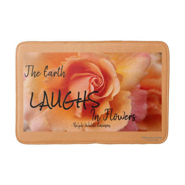 Alfombrilla De Baño Apricot Rosa Flower Close Photo (Anverso)