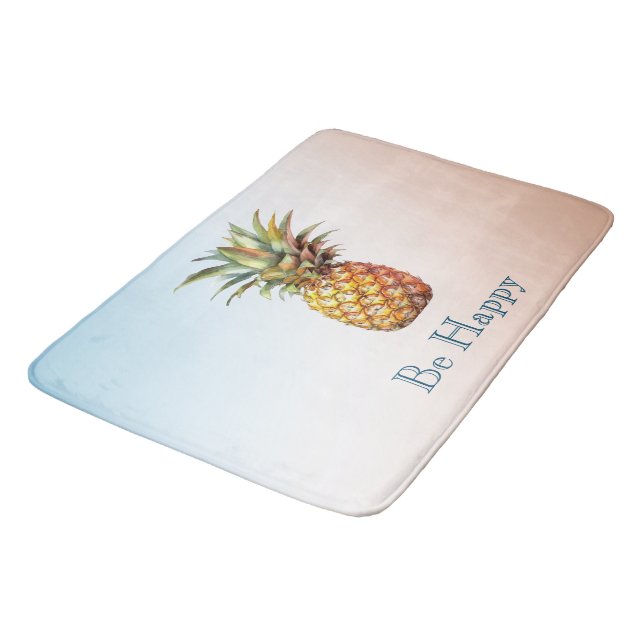 Alfombrilla De Baño Aqua Cream Happy Tropical Pineapple (Angular)