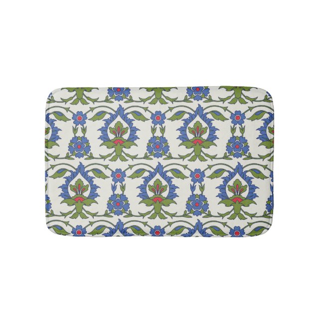 Alfombrilla De Baño Árabe Tradicional: Iznik Tile Seamless. (Anverso)