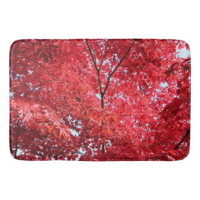 Alfombrilla De Baño Árbol de arce japonés rojo brillante (Anverso)